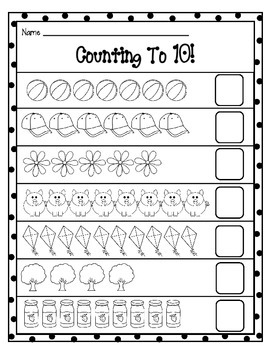 Counting To 10 Worksheets By Brandi Fletcher TPT