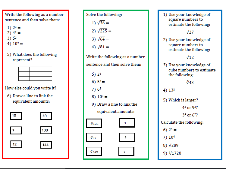  Cube Numbers Worksheet Year 6 Free Download Gambr co