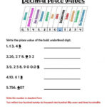 Decimal Place Value Worksheet Printable PDF Template