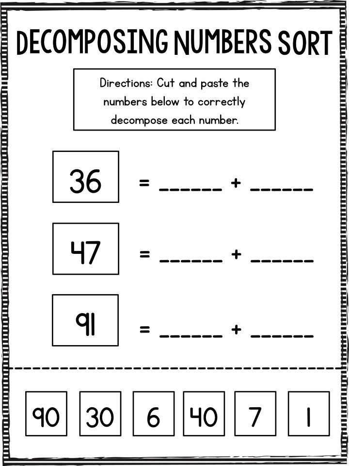 Decomposing Numbers In 3rd Grade