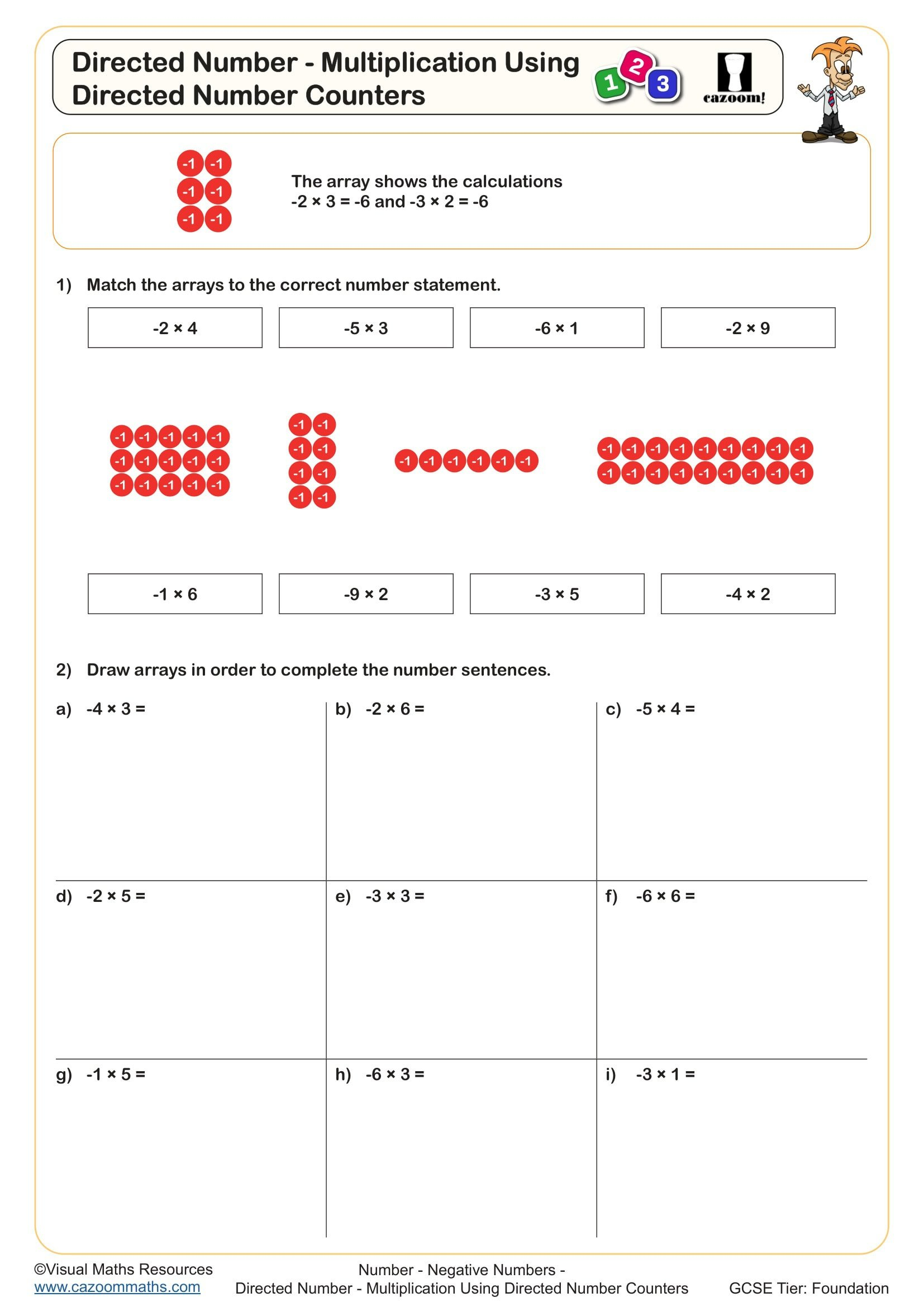 Directed Number Multiplication Using Directed Number Counters 