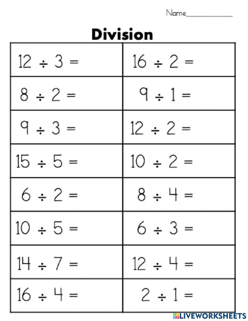 Division By One Digit Divisors Worksheet Divisonworksheets