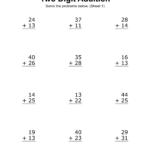 Double Digit Math Addition Worksheets