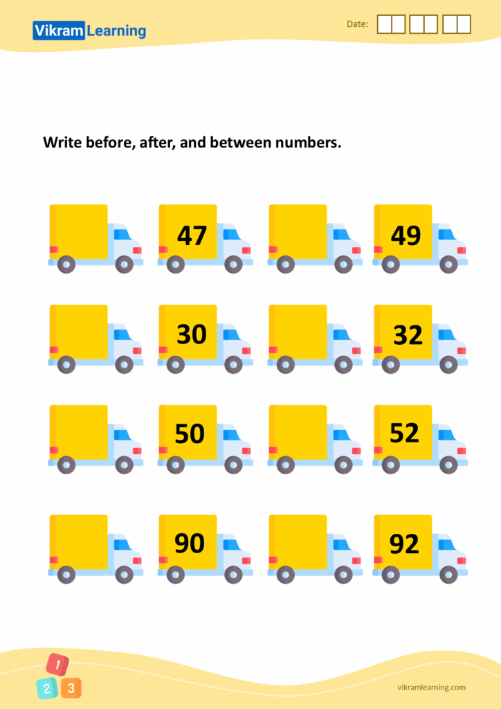 Download Before After And Between Number 1 To 100 Worksheets For Free 
