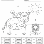 Easy Color By Number Worksheet