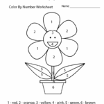 Easy Color By Number Worksheet Worksheets Worksheets