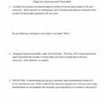 Estimating Large Numbers Tennis Ball Classroom