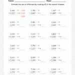 Estimating Whole Numbers Worksheets Printable Primary Math Worksheet