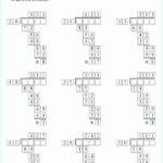 Fill In The Cells Of These 4 Digits By 2 Digit Long Division Problems