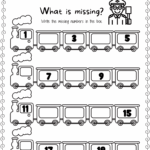 Fill In The Missing Number 1 20 Fill In The Missing Numbers Worksheet