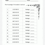 Find The Average Of 4 2 Digit Numbers use Of Decimals In Answers
