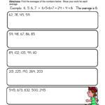 Finding Averages Larger Number Set Worksheet By Teach Simple