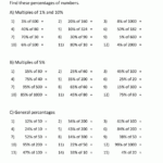 Finding Percentage Worksheets