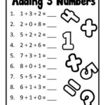 First Grade Adding Three Numbers Worksheets