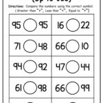 First Grade Comparing Numbers Worksheets