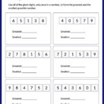 Form The Greatest And The Smallest Number Math Worksheets SplashLearn