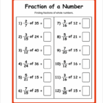 Fractions Of A Whole Number Worksheets 15 Worksheets