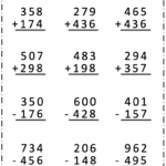 Free Addition And Subtraction Worksheet 3 Digit Numbers With Regrouping