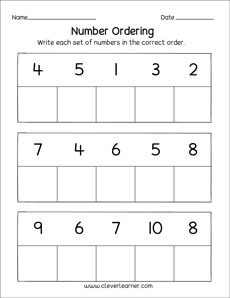 Free And Fun Number Ordering Printables For Preschool And Kindergarten 