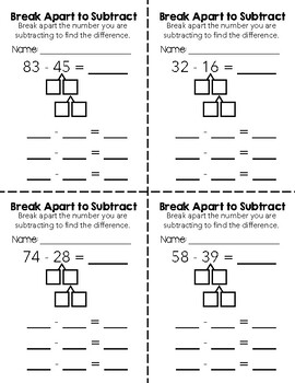 FREE Break Apart Numbers To Subtract By Kiki 39 s Kubby TPT