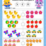 Free Colorful Printable For Kids To Count And Compare Numbers