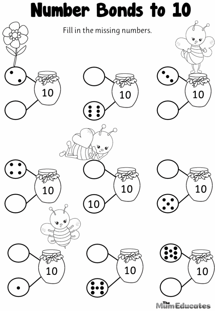 Free Number Bonds Of 10 Worksheets Teacher Resource The Mum Educates