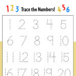 Free Numbers 1 20 Tracing Worksheets The Hollydog Blog