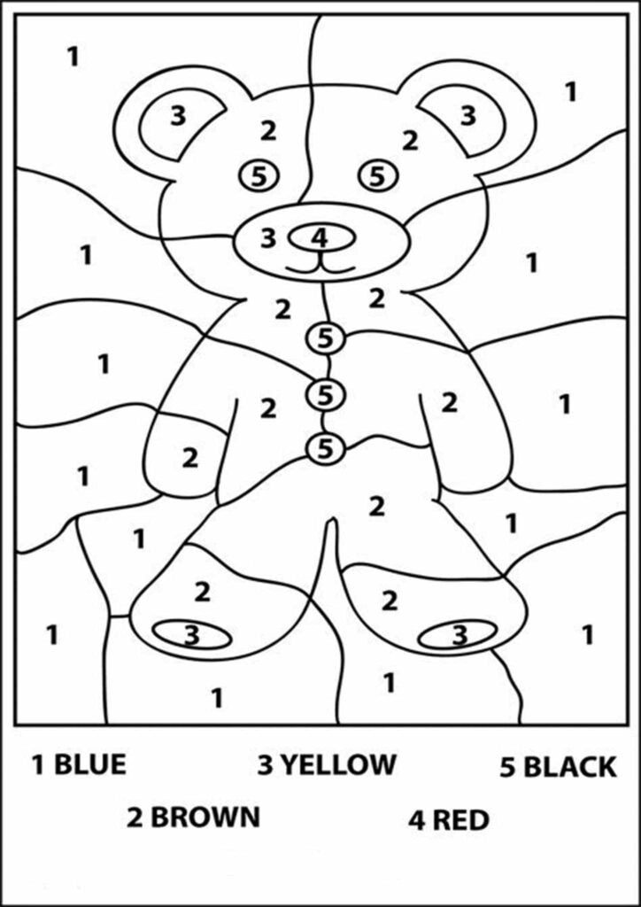 Free Printable Color By Number Worksheets For Kindergarten Tulamama