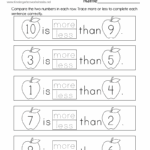 Free Printable Comparing Numbers From 1 To 10 Worksheet For Kindergarten