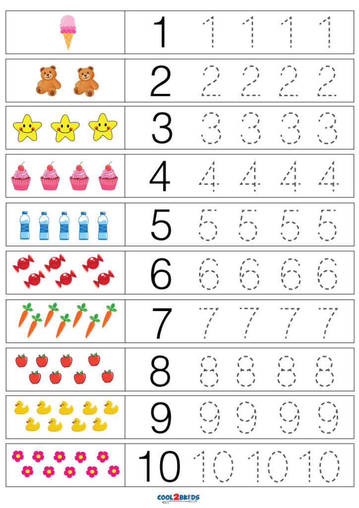 Free Printable Number Tracing Worksheets