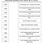 Free Printable Number Word Matching