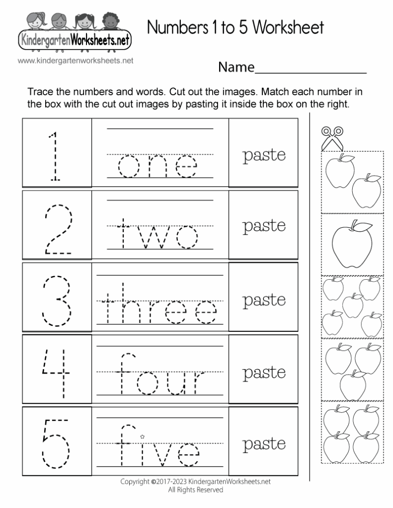 Free Printable Number Worksheets For Kindergarten FREE Printable A Z