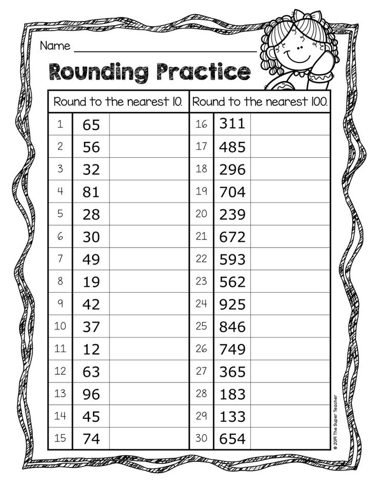 Free Printable Rounding Worksheets