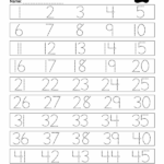 Free Printable Simple 1 50 Number Tracing Worksheet InkPx