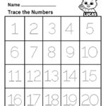 Free Printable Tracing Numbers 1 20 Worksheets Pdf Printable Worksheets
