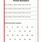 Free Worksheets Prime Numbers