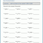 Grade 4 Rounding Worksheet Round 4 digit Numbers To Nearest 1 000 K5
