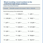 Grade 5 Math Worksheet Place Value And Rounding Round Large Numbers