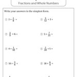Grade 5 Multiplication Fraction Worksheet