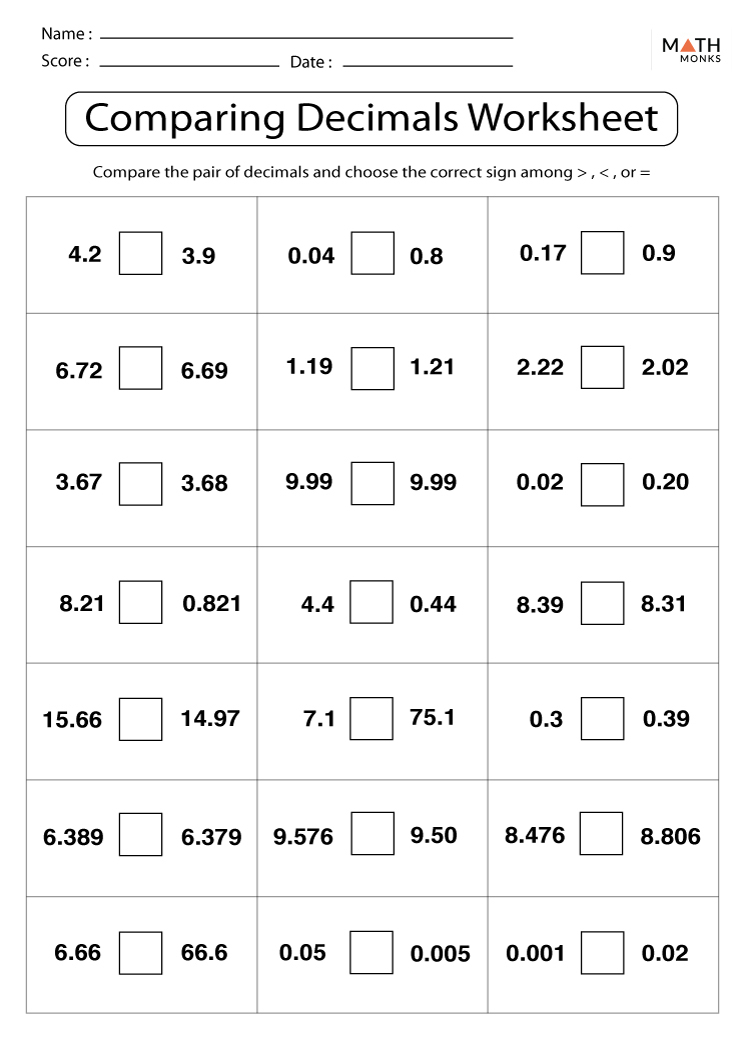 Grade 5 Rounding Decimals Worksheet Decimalworksheets