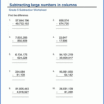 Grade 5 Subtraction Worksheet Subtracting Large Numbers K5 Learning