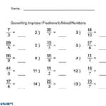 Grade 6 Fractions Worksheets Convert Fractions To Mixed Numbers