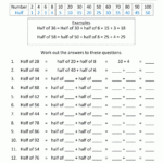 Halves And Doubles Worksheet