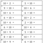 Horizontal Adding 10 To A Single Digit Number Worksheets By Owl School