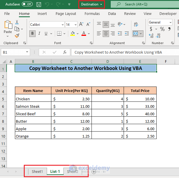 How To Copy Worksheet To Another Workbook Using VBA ExcelDemy