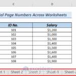 How To Insert Sequential Page Numbers Across Worksheets