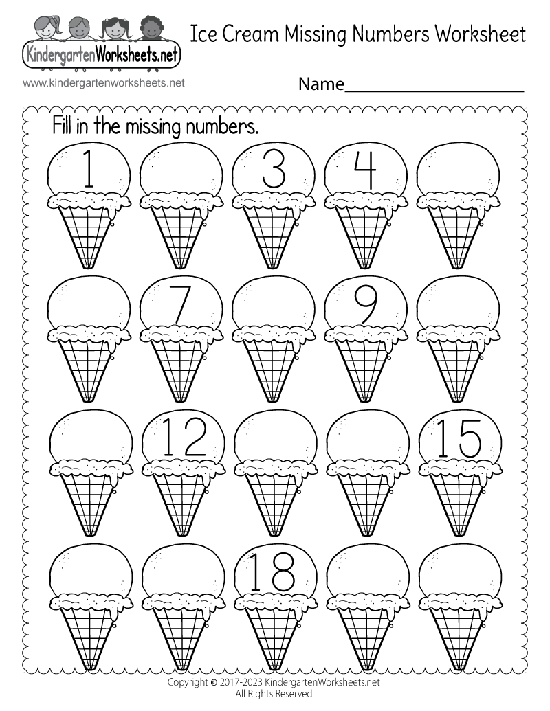 Ice Cream Missing Numbers 1 20 Worksheet Free Printable Digital PDF Ice Cream Missing Numbers 1 20 Worksheet Free Printable Digital PDF