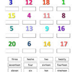 Identifying Numbers 1 20 Worksheets
