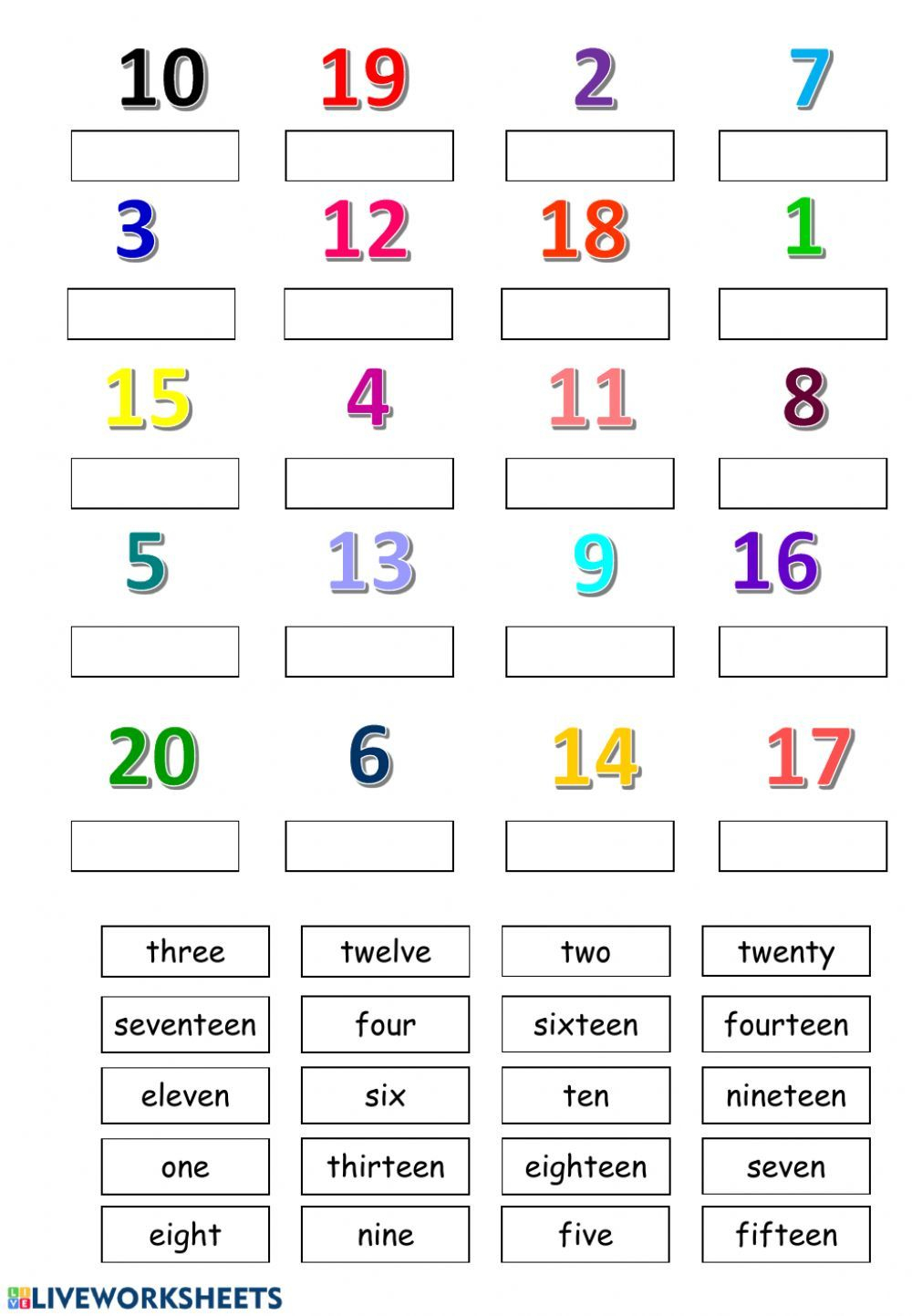 Identifying Numbers 1 20 Worksheets Identifying Numbers 1 20 Worksheets