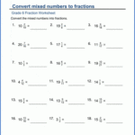 Improper Fraction To Mixed Number Worksheet